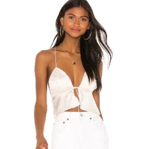 Superdown Isla Satin Top Size XS